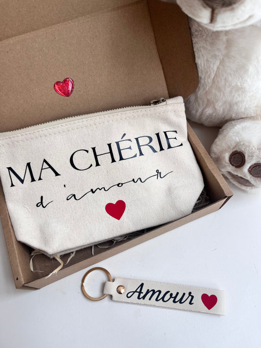 Pochette + Porte clef Ma chérie d'amour