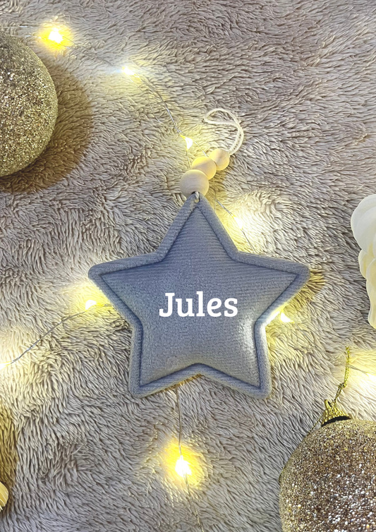 Étoile a suspendre grise