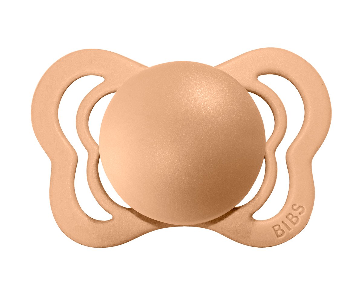 2 Sucettes BIBS Pink Plum/Peach en Silicone 6- 18 M BIBS