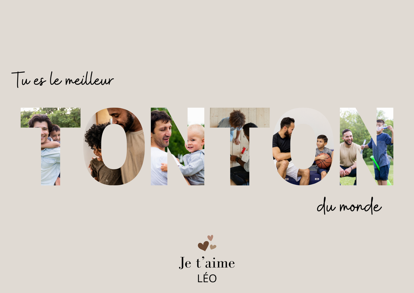 Affiche à personnaliser Lettre photo