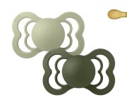 2 Sucettes BIBS Supreme Sage/Hunter Green Latex 6-18 M BIBS