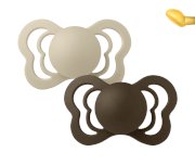 2 Sucettes BIBS Couture Vanilla/Mocha Latex 6-18 M BIBS