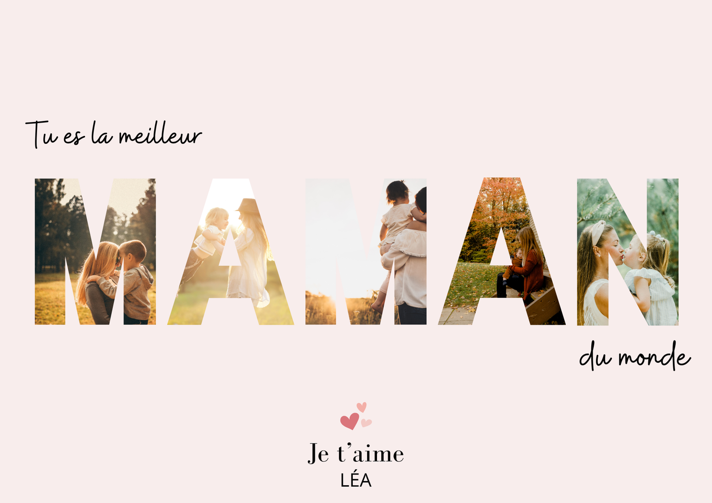 Affiche à personnaliser Lettre photo