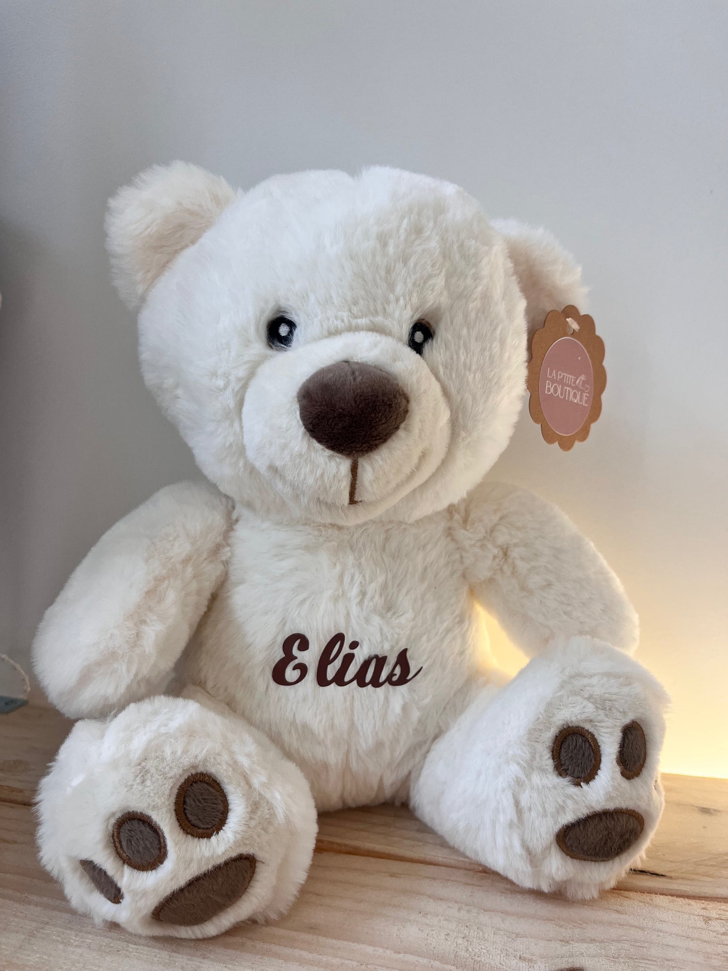 Ours en peluche personnalisable blanc