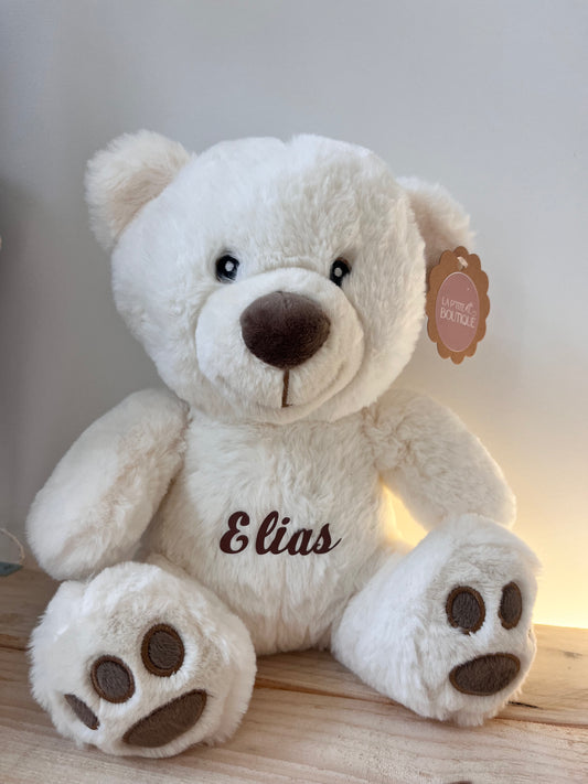 Ours en peluche personnalisable blanc