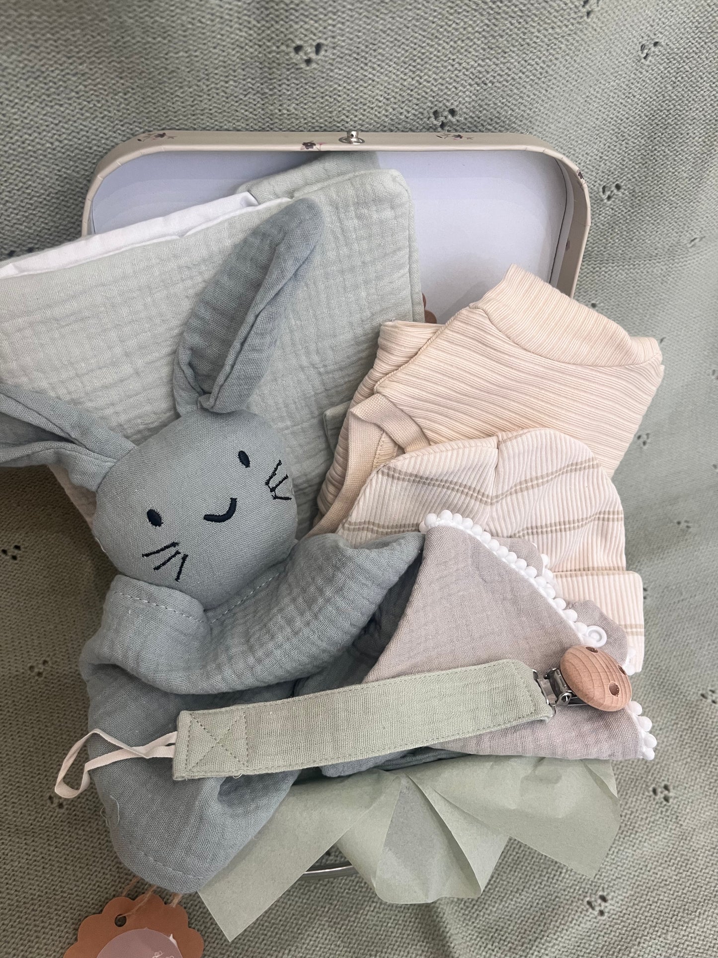 Coffret boite naissance broderie