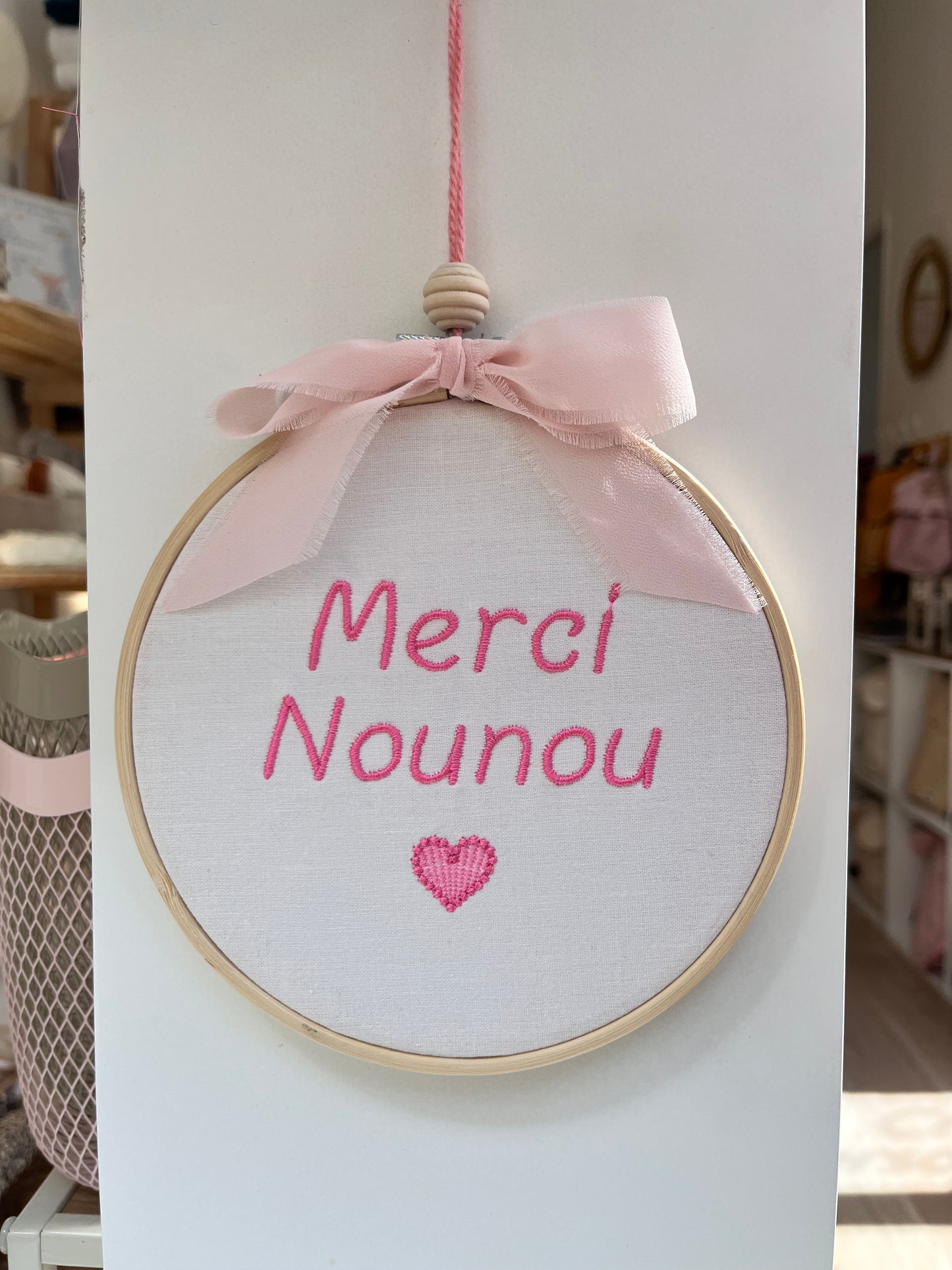 Tambourin Merci ♥ Broderie