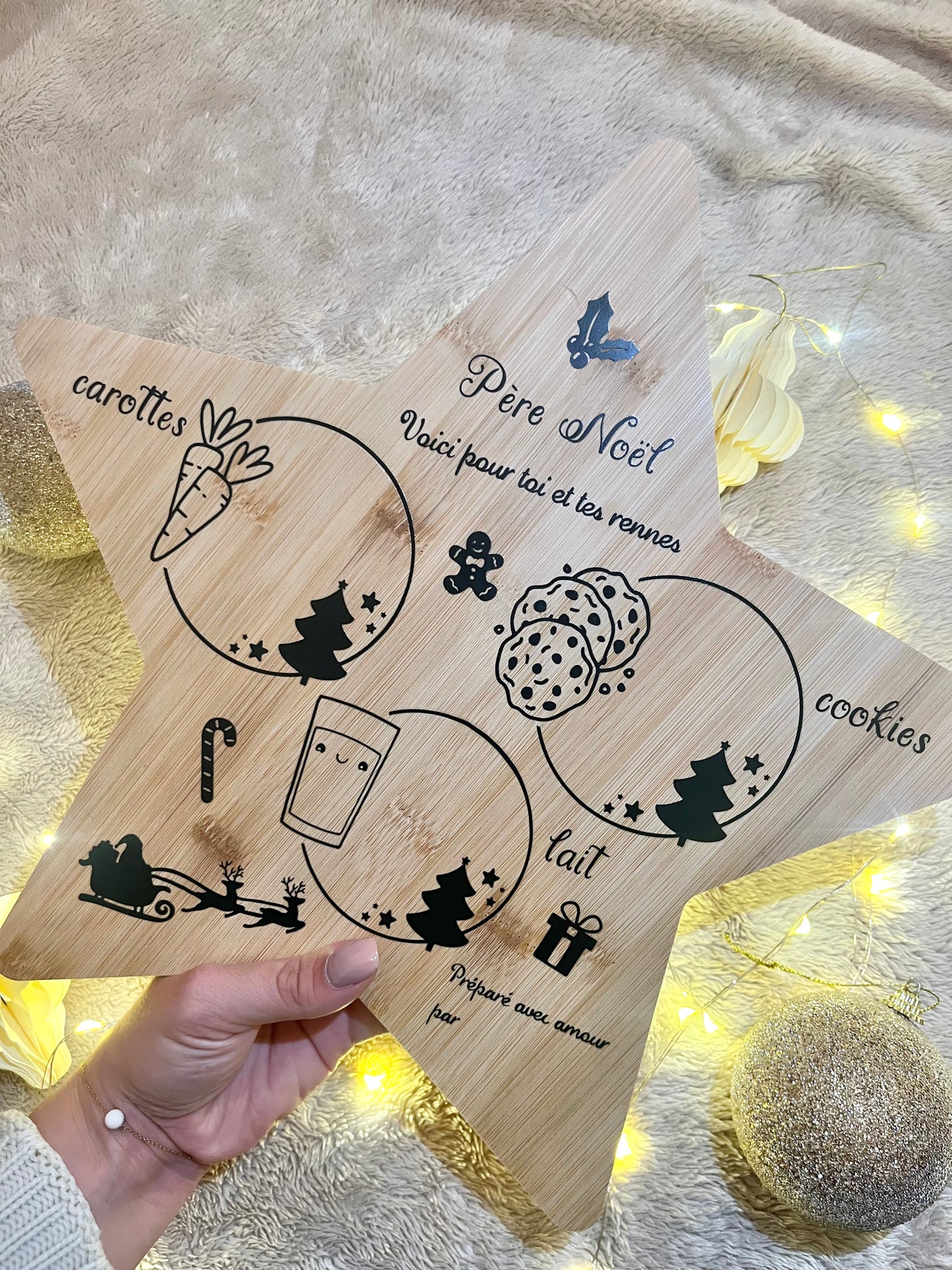 Planche pour le Père Noël étoile