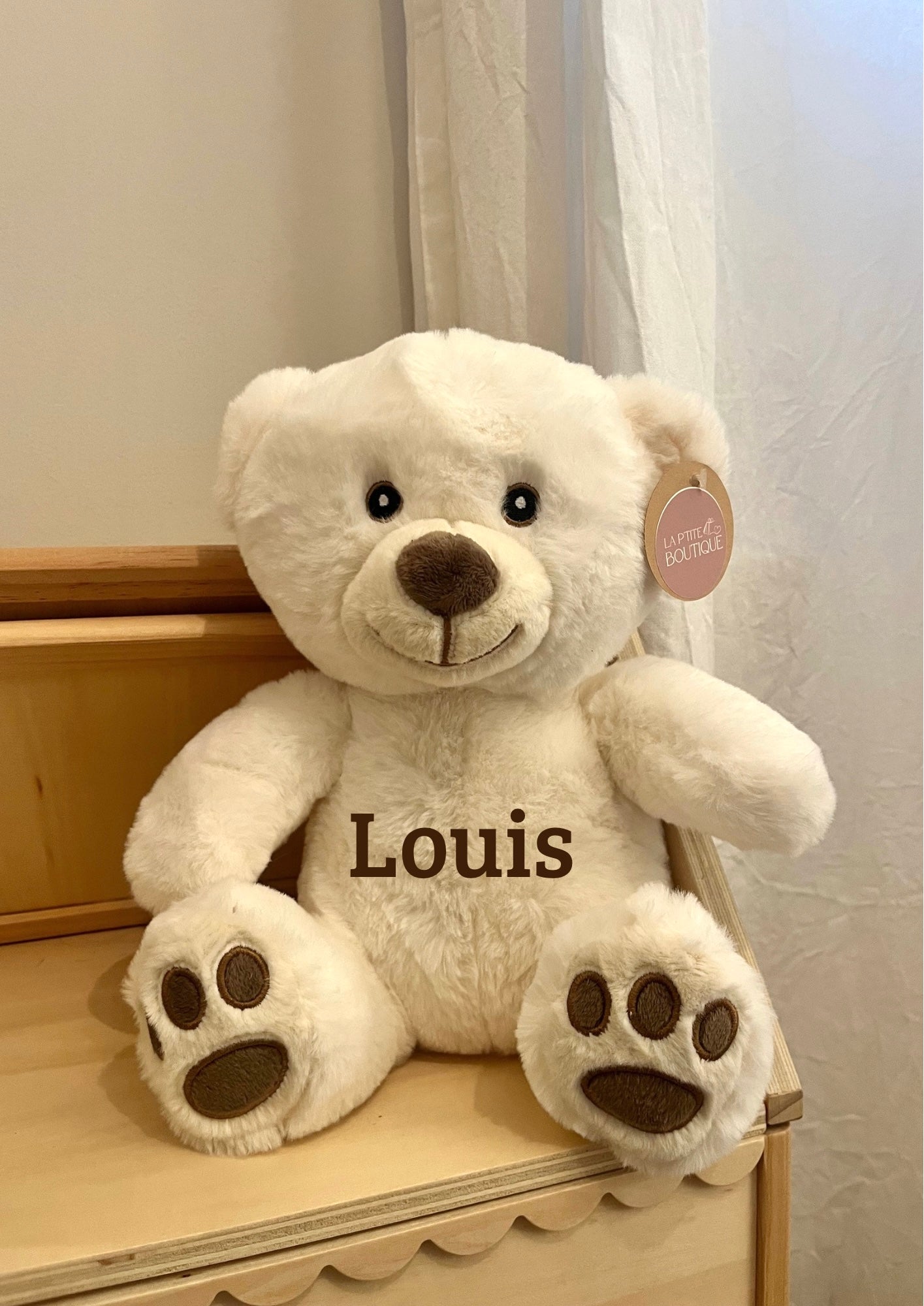 Ours en peluche personnalisable blanc