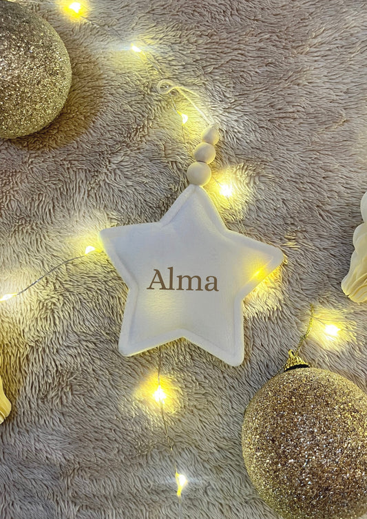 Étoile a suspendre blanche