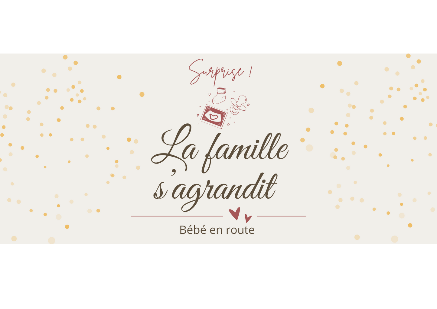 Etiquette bouteille annonce de grossesse