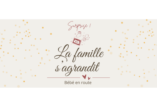 Etiquette bouteille annonce de grossesse