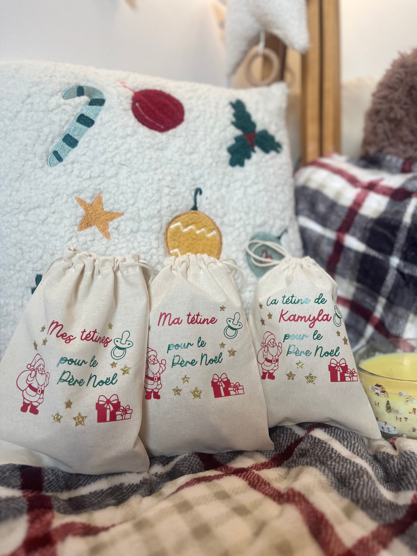 🎅✨ Pochon spécial – Je donne ma tétine au Père Noël ✨🎅